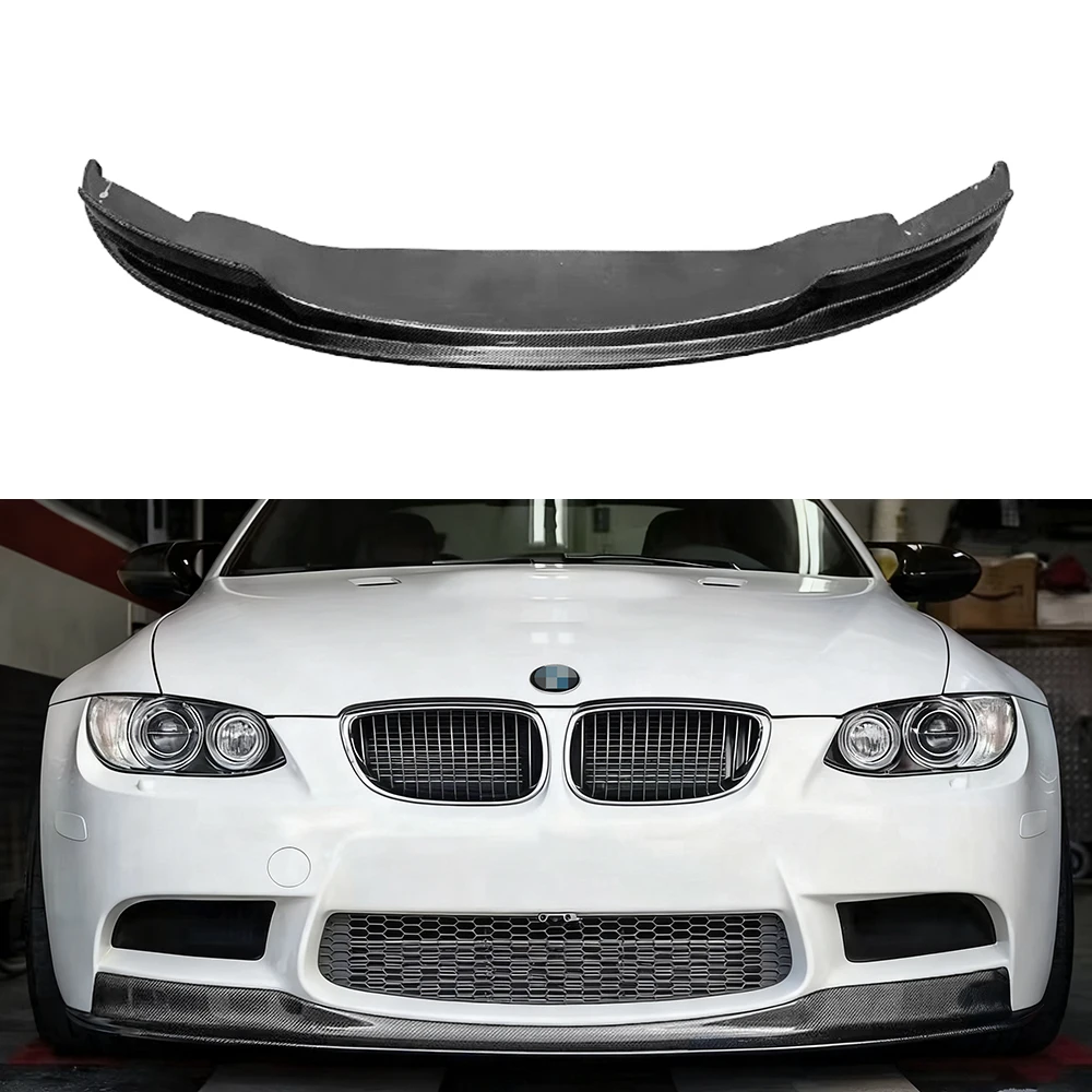 Hot New Getan AK Style Forged Carbon Fiber Front Bumper Lip M3 E92 High Polished Surface Bolt-On Installation Fitment Tested 180
