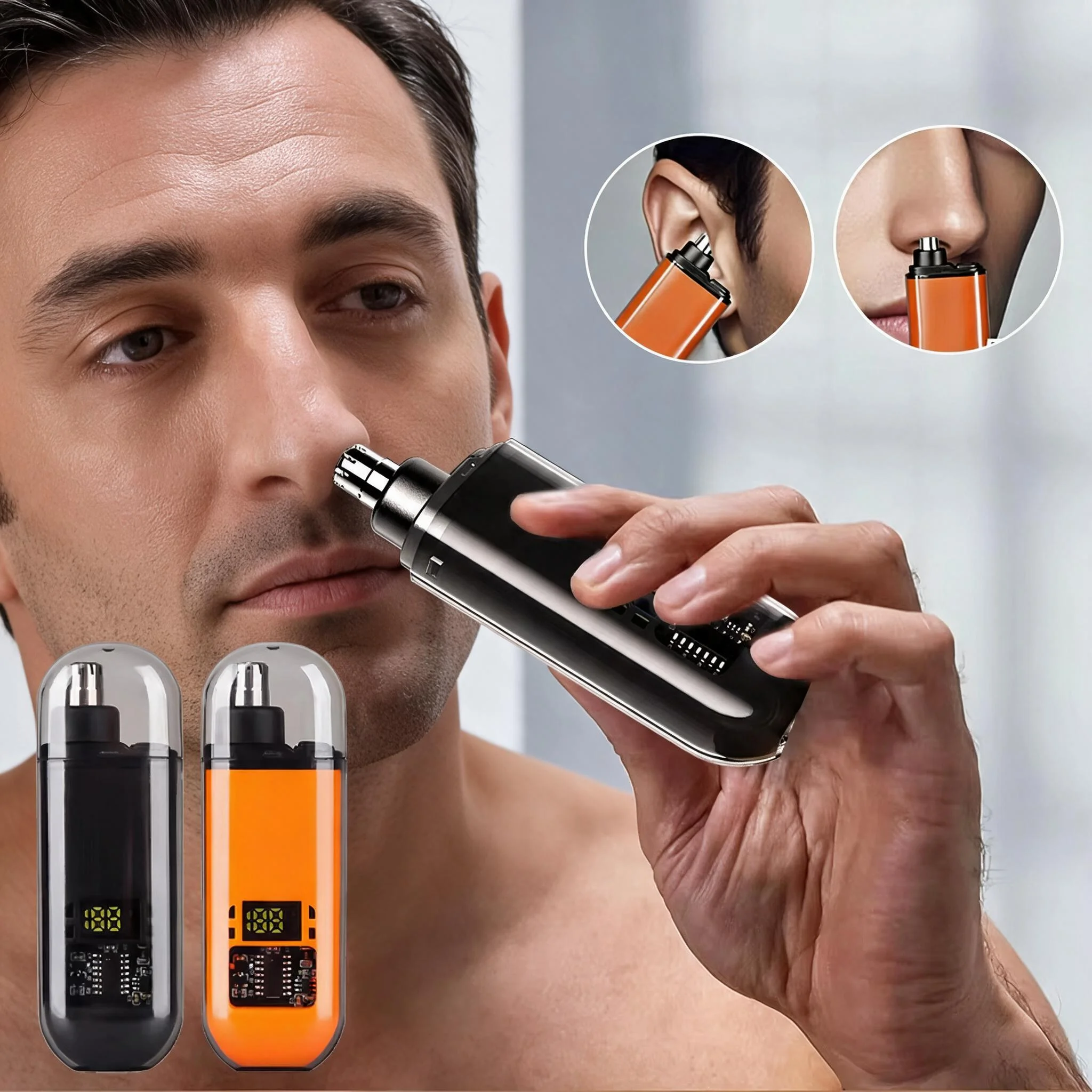 Electric Nose Hair Trimmer Clipper Mini Portable Beard Trimmer for Man USB Rechargeable Trimmer for Ear And Nose Haircut Machine