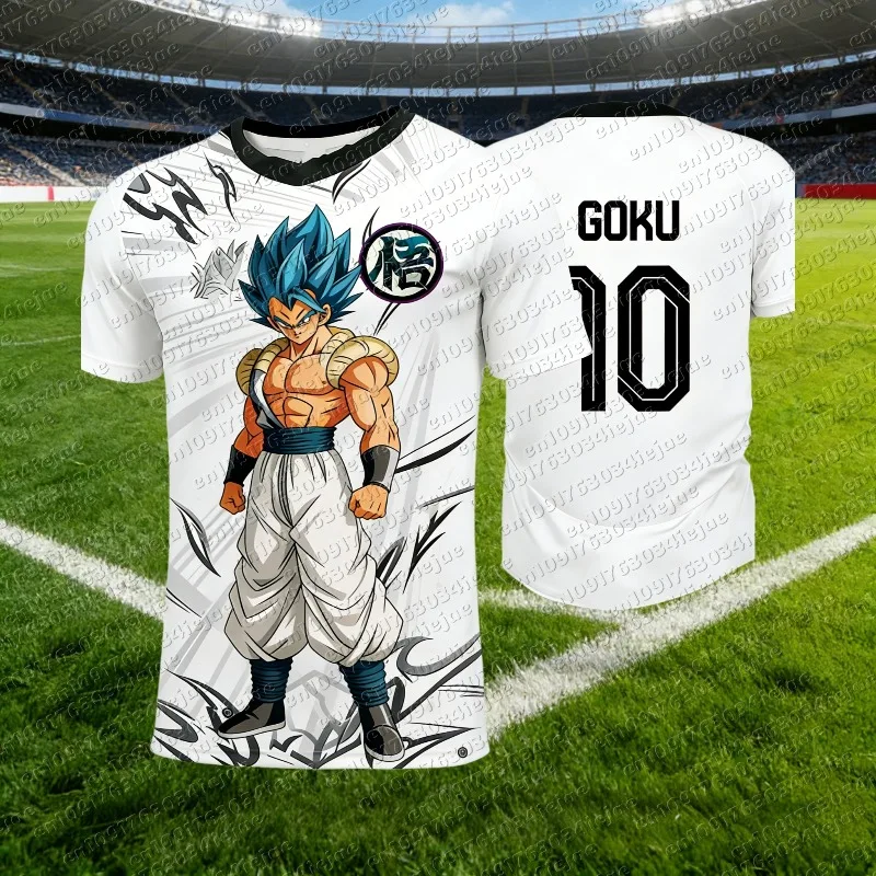 2026 Anime Fußball-Trikot Dragon Ball Herren Damen Übergroßes T-Shirt Sommer Schnelltrocknend Sport Atmungsaktiv Übergroßes Cosplay-T-Shirt