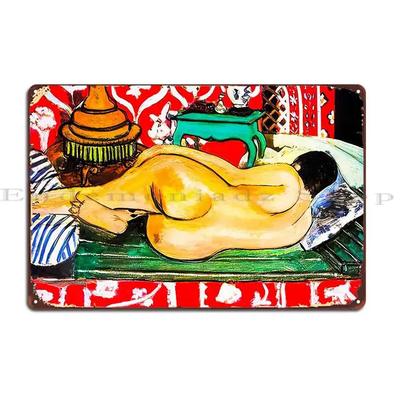 Henri Matisse Reclining Nude Back 1927 Metal Sign Party Cinema Wall Decor Create Club Tin Sign Poster