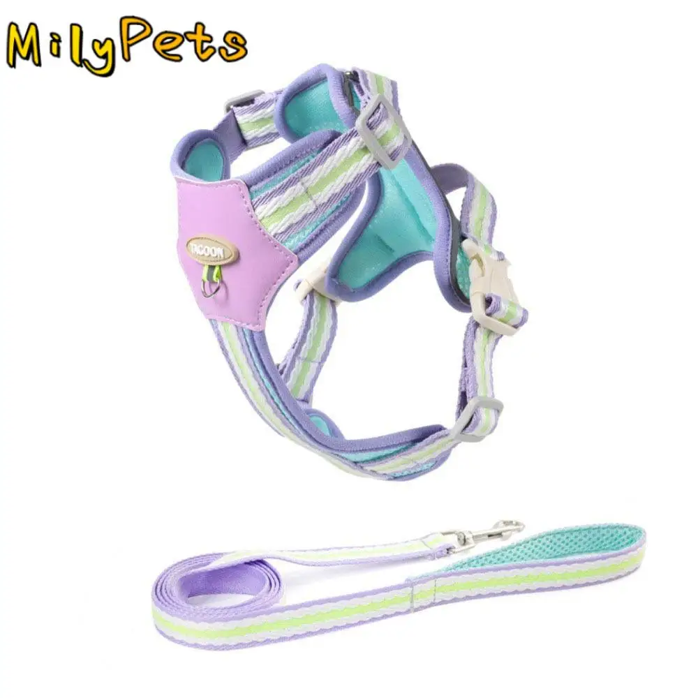 

Lightweight Breathable Dog Harness Leash Set Adjustable Reflective Cat Lead Leash Quicklace Soft Pet Chest Strap Vest Chihuahua