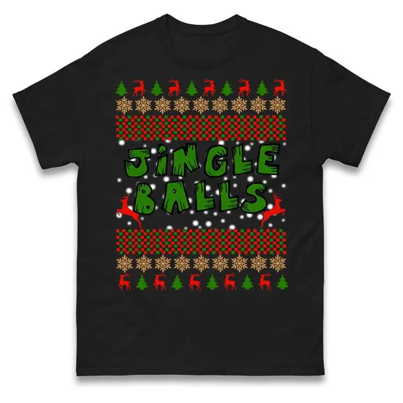 

Рождественская забавная футболка Jingle Balls
