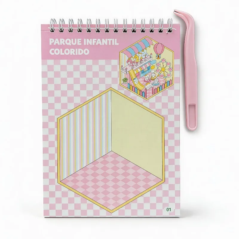 

3D Scene Sticker Book Offering 8 Different Mini Scenes for DIY Mini Houses Journal Decorations and As A Cartoon Sticker Library