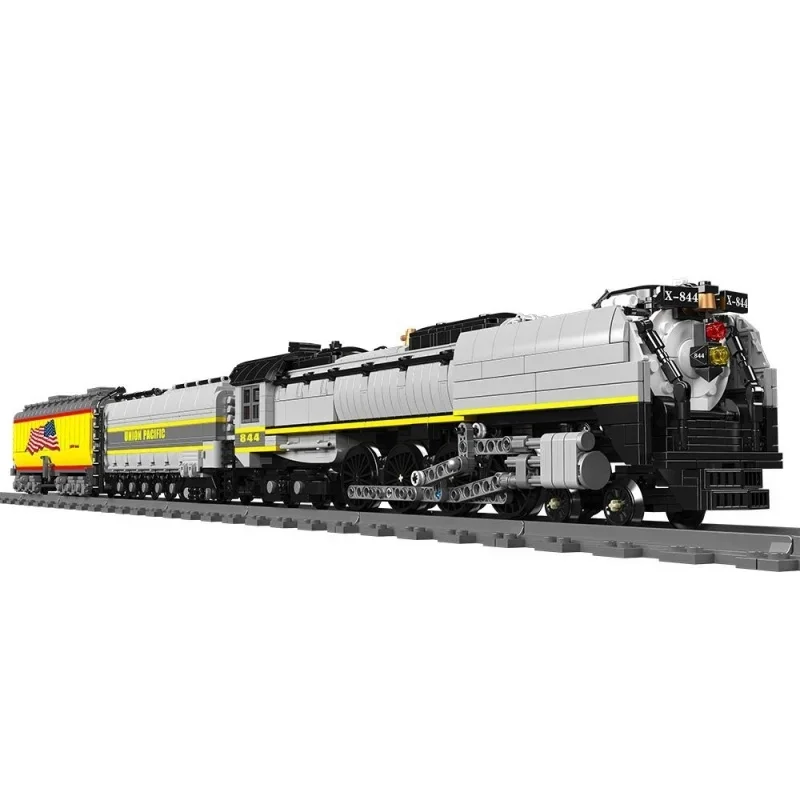 

Конструктор Mould King 12031: Техническая модель паровоза Union Pacific 844 с дистанционным управлением, игрушка-поезд из кирпичиков