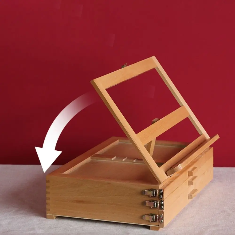 

Регулируемый деревянный мольберт из бука, профессиональная масляная краска, мольберт для художественной живописи, многофункциональный складной ящик для эскизов, коробка для путешествий