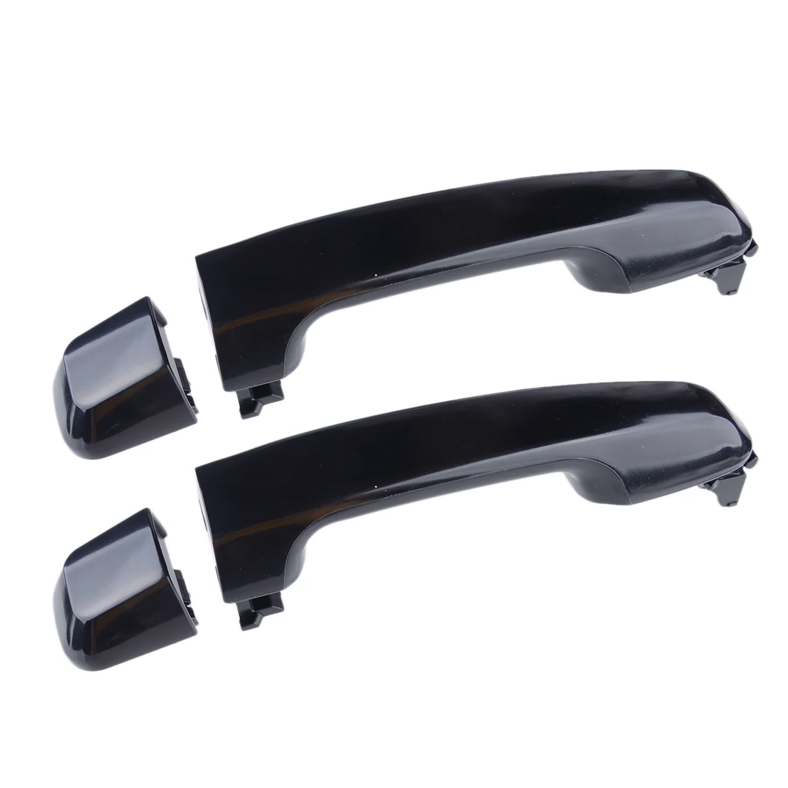 1 Pair Rear Outer Door Handle Plastic Fit for Toyota Land Cruiser Prado J150 Series 2009-2015 2016 2017 2018 2019 2020 Black