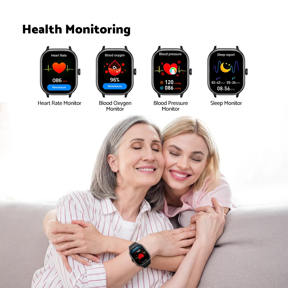 Custom Touch Screen Health Monitor Fiess Tracker Men Blue Tooth Wristband Women BT Calg Smart Watch Bracelet For Lady