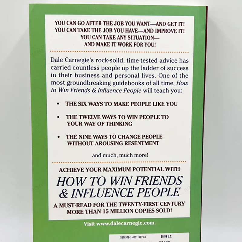 By Dale Carnegie come vincere gli amici influenza le persone abilità di comunicazione interpersonale libro di lettura di auto miglioramento per adulti