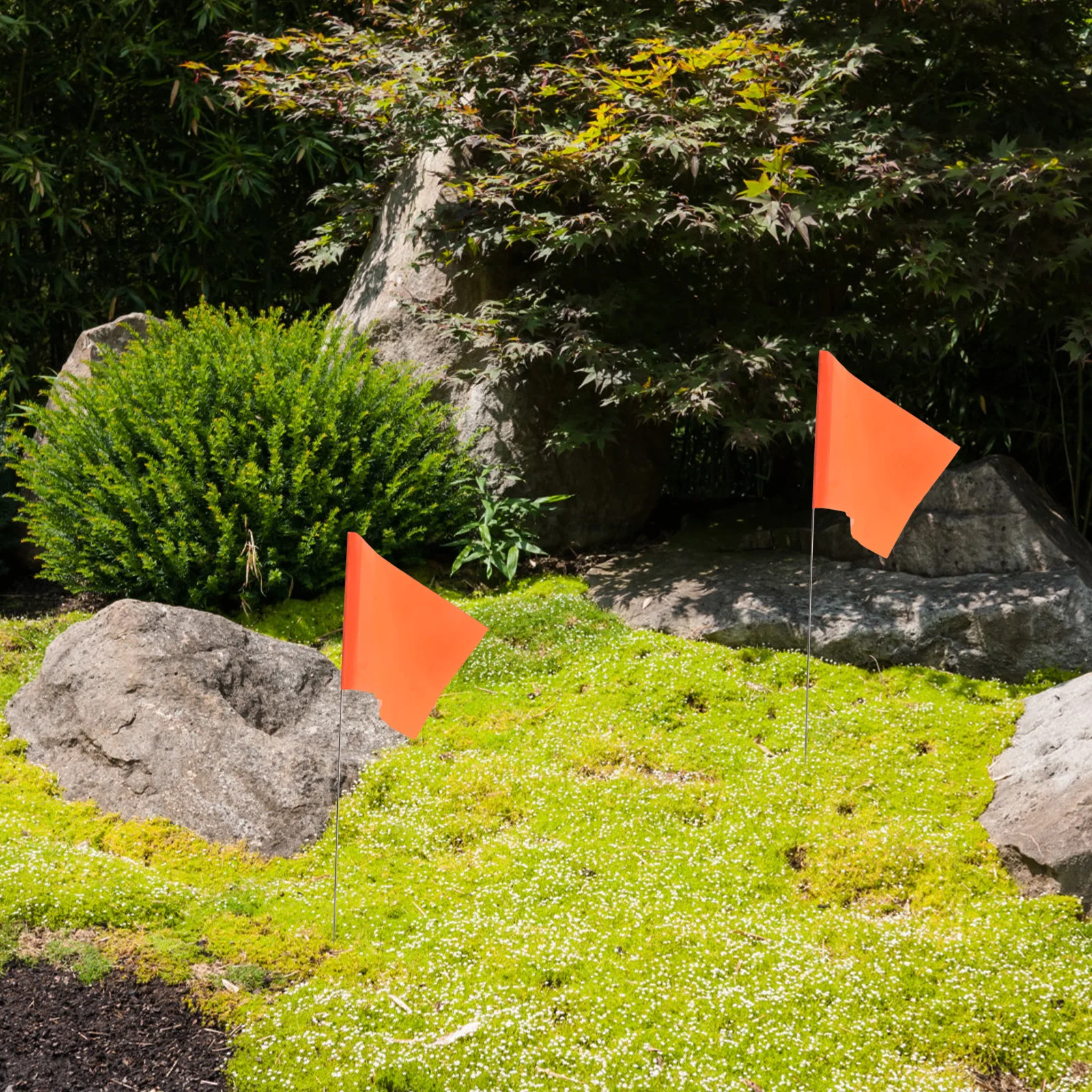 

50Pcs Landmark Flag Lawn Marking Flags Sturdy Wire Poles Yard Irrigation Markers Garden Sprinkler Flags for Outdoor Landscape