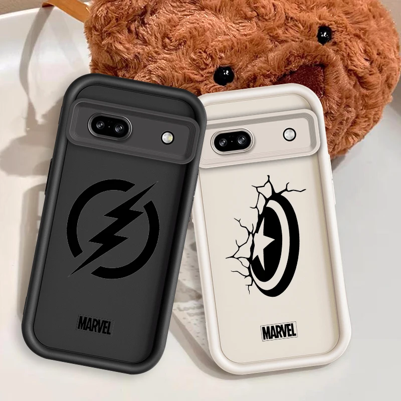 Marvel Comics Logo für Google Pixel 9 8A 8 7 7A Pro XL 5G Augenleiter Handyhülle Weiche TPU stoßfeste Abdeckung TPU Handyhülle