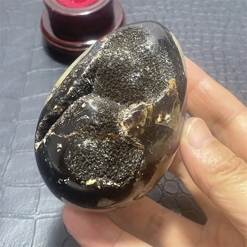 367g Natural curvature of the furnishing articles Turtle grain stone egg  Ball Septarian nodule  Crystal Healing quartz 03