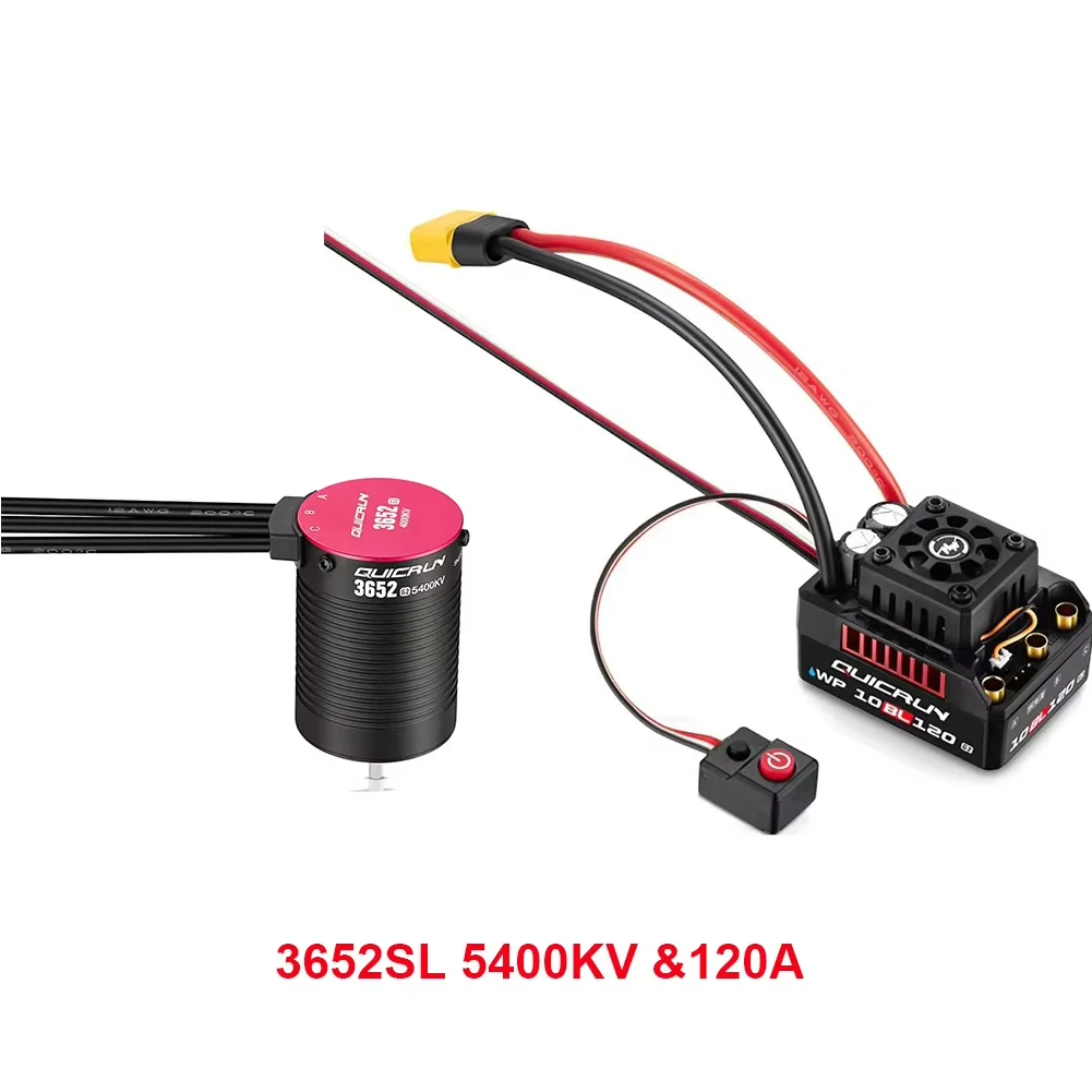 Hobbywing Quirun Wp 10bl120 G2 120a Waterdichte Sensorloze Borstelloze Esc Snelheidsregelaar 3652 3660 G2 Motor Voor 1/10 Rc Auto 'S