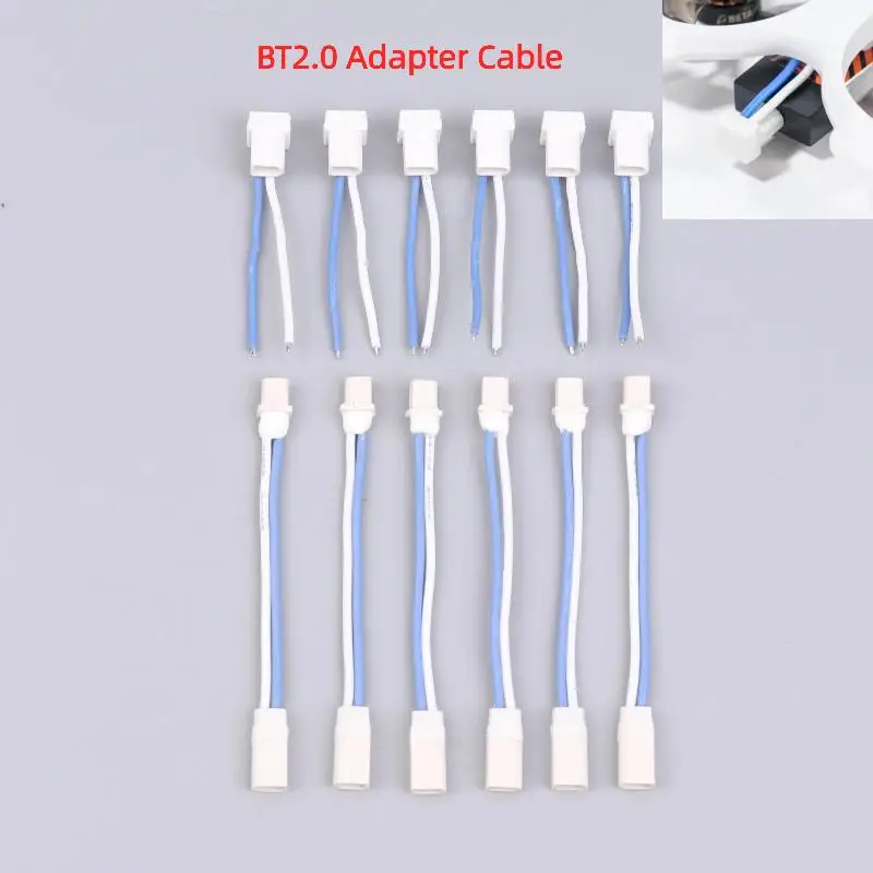 

6Pcs BT2.0 to PH2.0 Adapter Cable - 22AWG, for 300mAh 1S Battery with 1.0mm Banana Connector - Power Lead