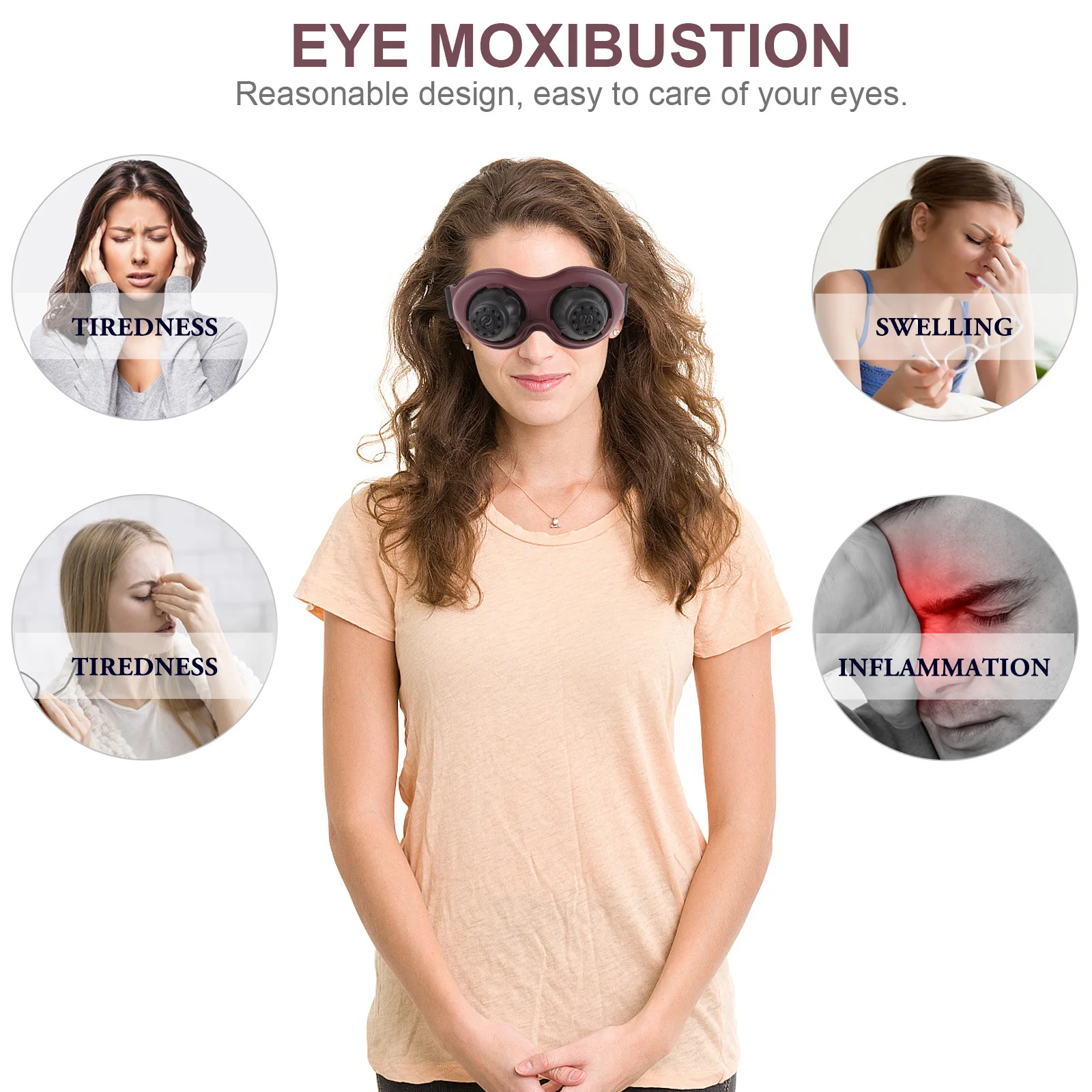 

1Set Moxa Eye Massager Reasonable Design Easy to Carry Store Suitable for Home Beauty Salon Eye Moxibustion Moxibustion Device