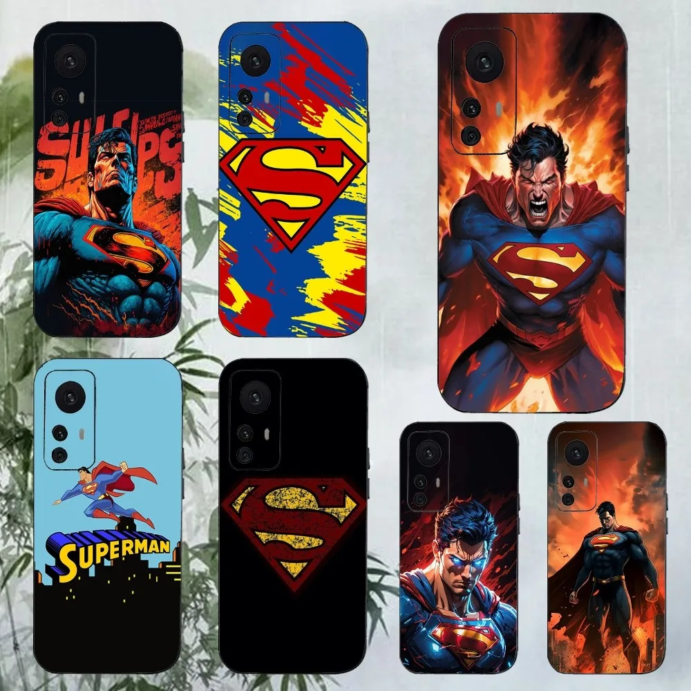 Heroes S-Superman Phone Case For Xiaomi 11 Redmi Note 11 5G 8T 9A 9 10T Note8Pro Note9 12SUltra Black Case