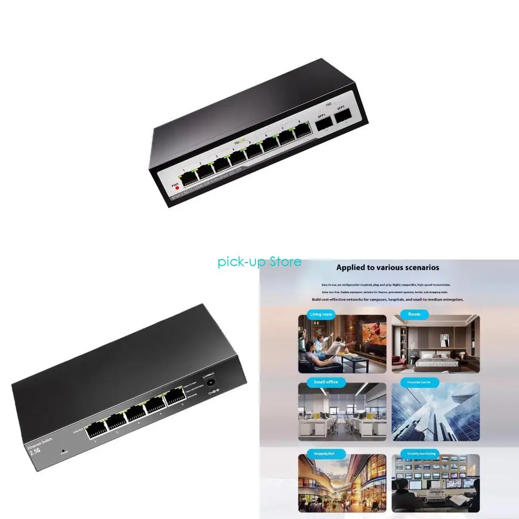 

Q5WA 2,5 ГГц RJ45 сетевой коммутатор сплиттер 10/100/1000/2500 Мбит/с 5/8 гигабитный порт дизайн рассеивания тепла