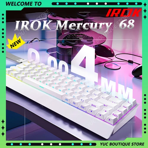 IROK CAROTMAS Mercury68 Max 8K interruptor magnético E-sport Gaming Teclado mecánico batería larga personalizado accesorio de juego de intercambio en caliente