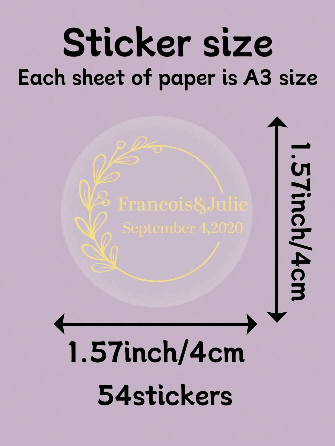 Niestandardowe naklejki ślubne, 30-240 sztuk spersonalizowanych przezroczystych złotych etykiet do zaproszeń i upominków, wielofunkcyjne i wielokrotnego użytku