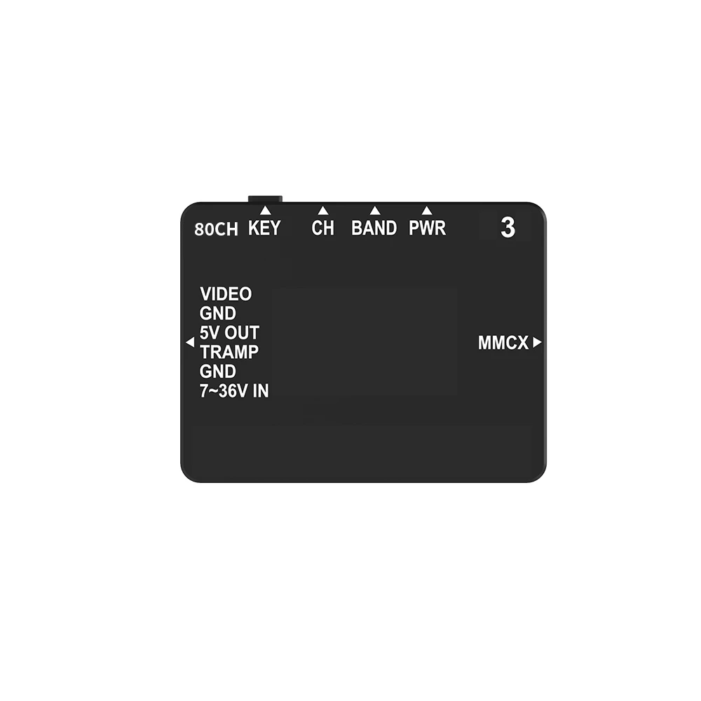 VoidFlyFOXEER 3W 5.8GHz FPV Video Transmitter,80CH FPV VTX With Cooling Fan,Double Click Pit Mode,MMCX,9-36V,20x20MM,15.2g,F