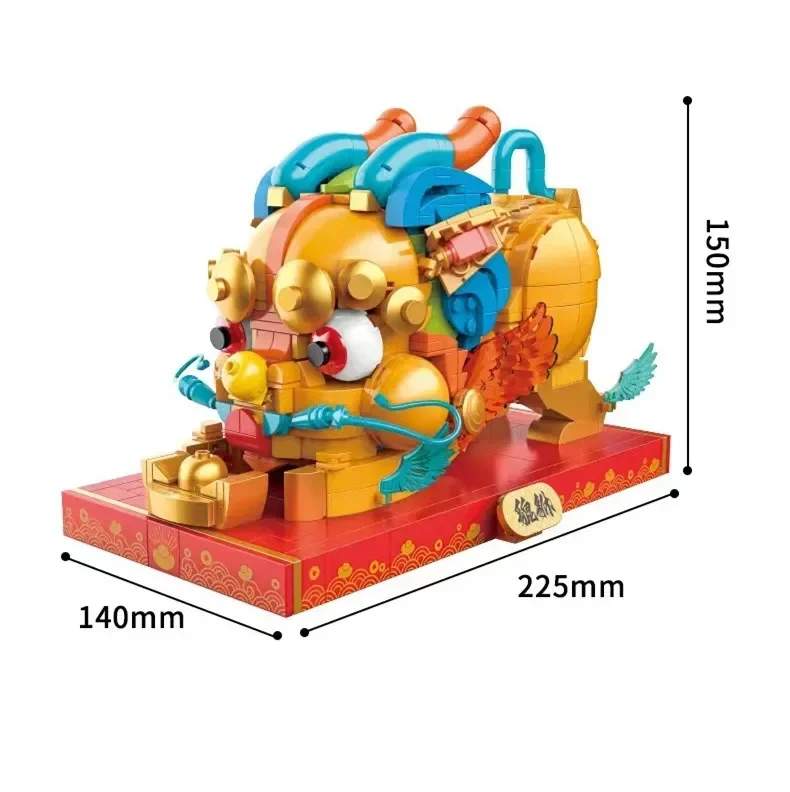 JAKI Blocks Kids Building Toys DIY Bricks Chinese Culture Mythical Girls Puzzle New Year Gift Holiday Home Decor 5136