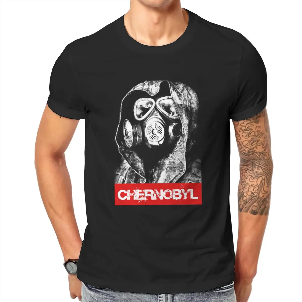 Shernobylite Computer Game Shadow Of Chernobyl Stalker Video Games Unisex T-Shirt for Men 100% Cotton Printed Tee Tops Plus size