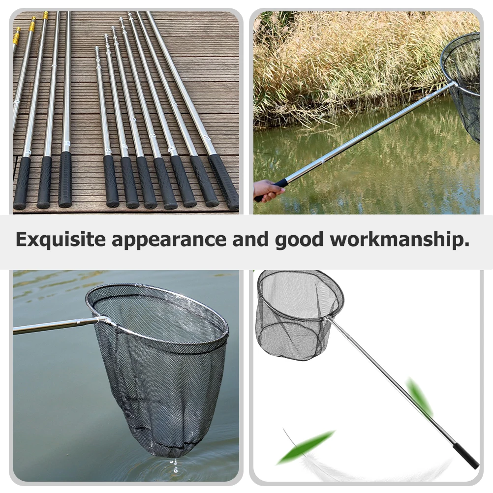 

Stainless Steel Mesh Rod Telescoping Fishing Cast Net Pole Extension Small Telescopic Rods