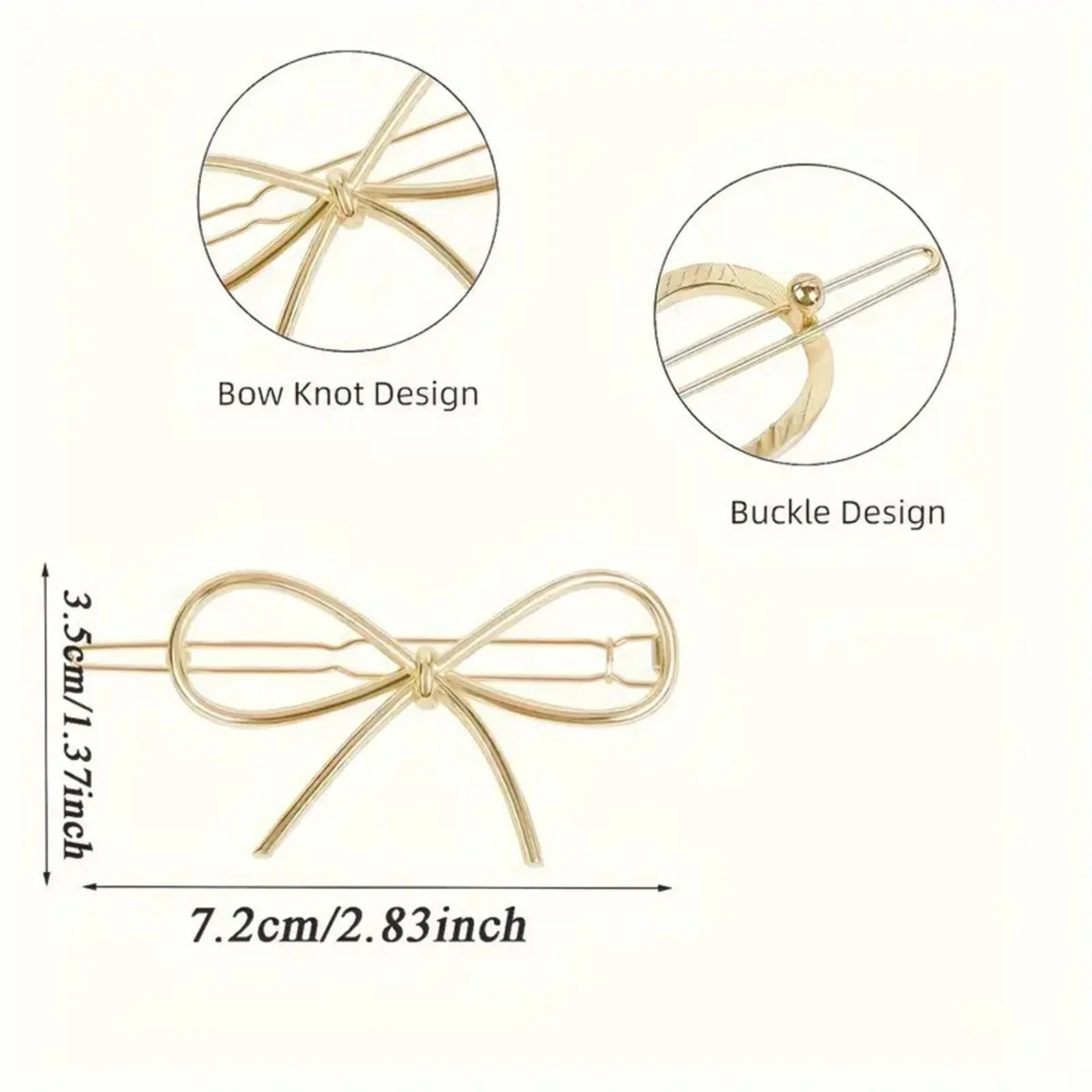 2 Stück Schleifen-Haarspangen für Frauen, Haarschmuck aus Metalllegierung, niedliches Schmetterlingsknoten-Design, stilvolle Haarnadeln für den täglichen und auf Partys – Detail 5