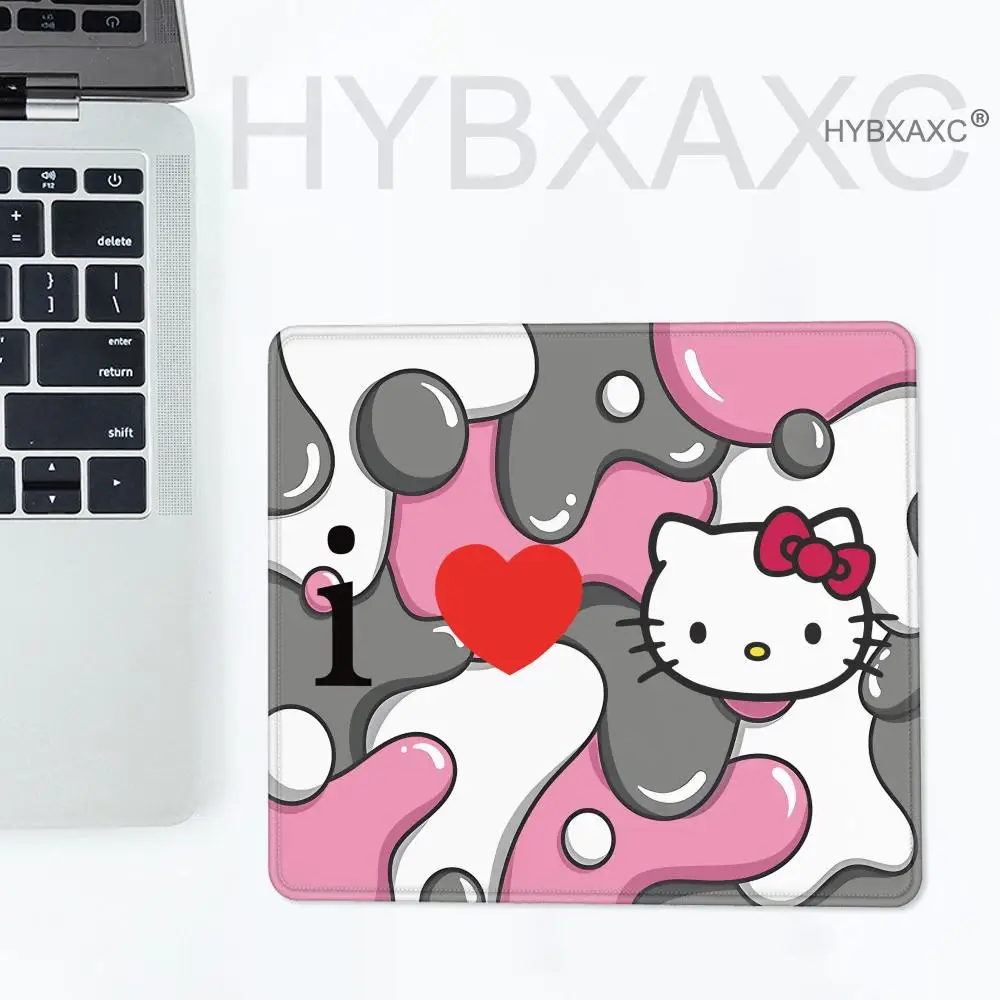 لوحة ماوس ألعاب هالو كيتي كارتونية لطيفة باللون الوردي XS لوحة ماوس صغيرة لألعاب الكمبيوتر المكتبي لتزيين سطح المكتب بساط الماوس المكتبي