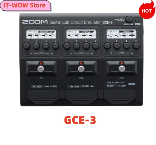 

Zoom GCE-3 Multi guitar Effect multi effects pedal for guitar and Bass Guitar with compact Stereo headphone output