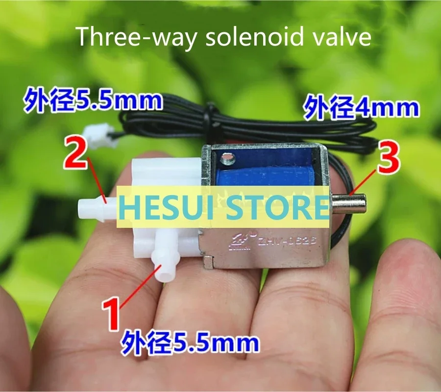 Three-way micro air valve Water valve Solenoid small electric control exhaust gas relief DC24V