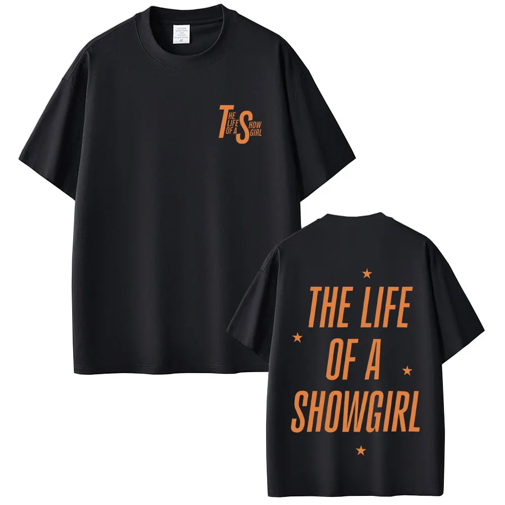 

Hot Sale The Life of A Showgirl Album Merch T-shirt Male Vintage Casual T Shirts Men Women Fashion Oversized Short Sleeve Tshirt