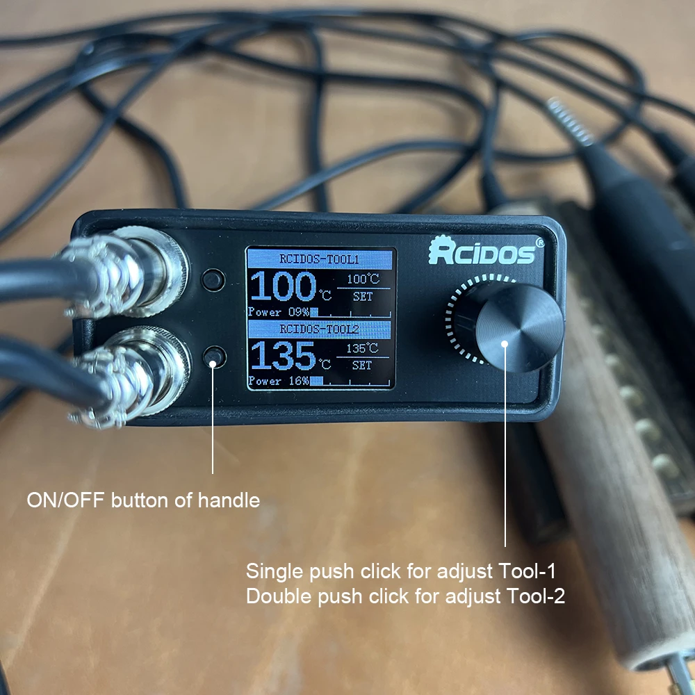 DEW Dual Station RCIDOS Electric Leather Edge Creaser,Digital Accurate Temperature Control Leather Creaser,110-240V