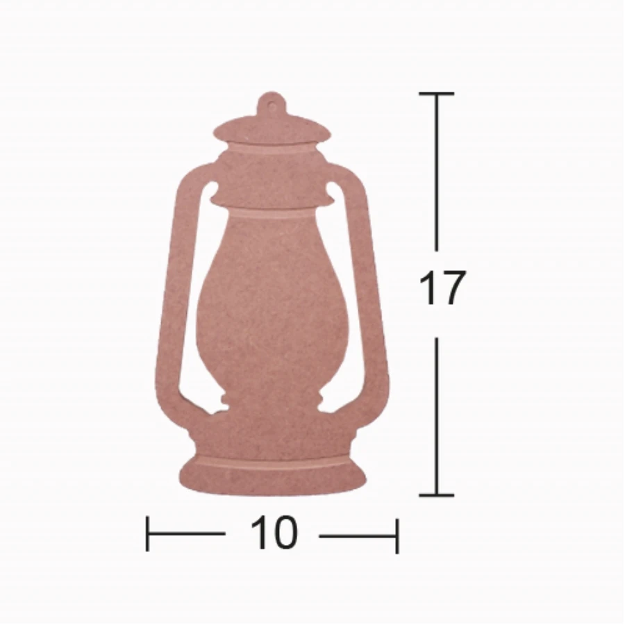 H142 Lantern Trinket, 18mm Figurative Wood Object