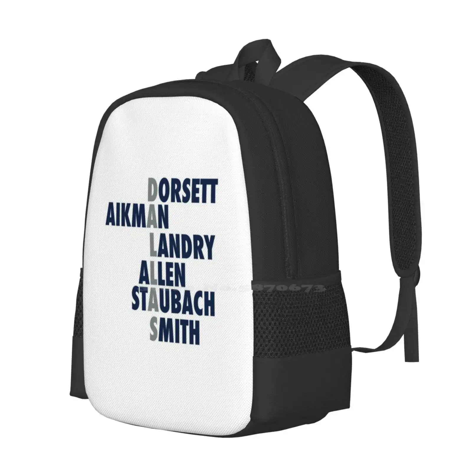 Greats New Arrivals Unisex Bags Student Bag Backpack Football Sports Tony Dorsett Troy Aikman Tom Landry Larry Allen Roger