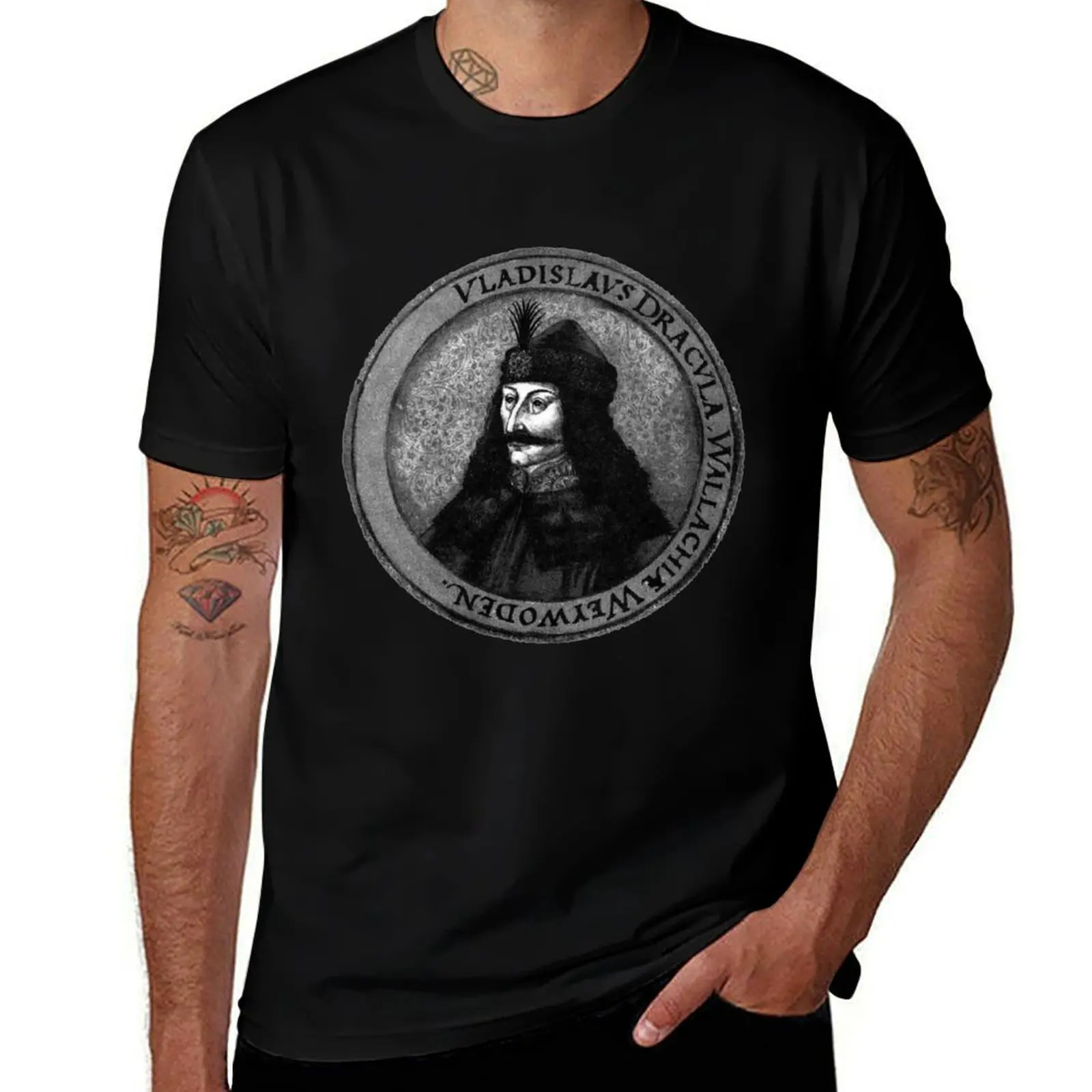 

Vlad Dracula Tepes The Impaler Vampire T-Shirt Casual Fashion Short Sleeve Cotton T-Shirt