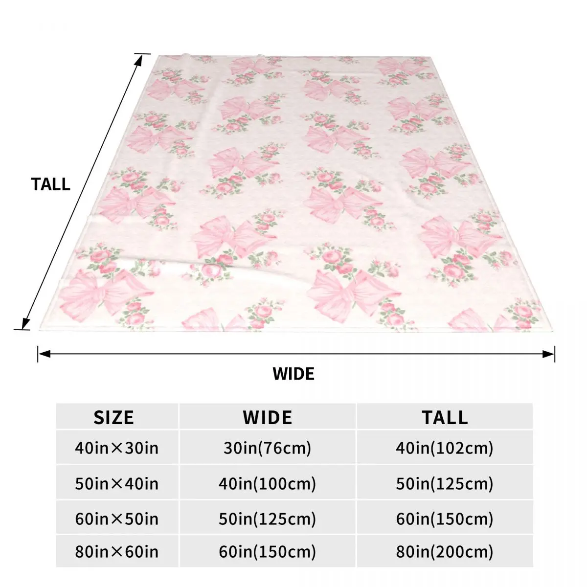 Throw Blanket Rosa Beaux Micro Pink&White Fleece Blanket Four Sizes Fashionable Portable Suitable For Sofa Nice Gift