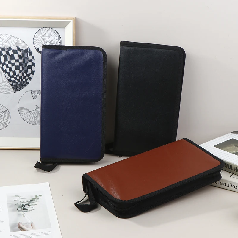 80 PU Imitation Leather Car CD Pack Carry Case Cover Disc Storage Holder CD Sleeve Wallet Album Hard Box DVD Disc Pack