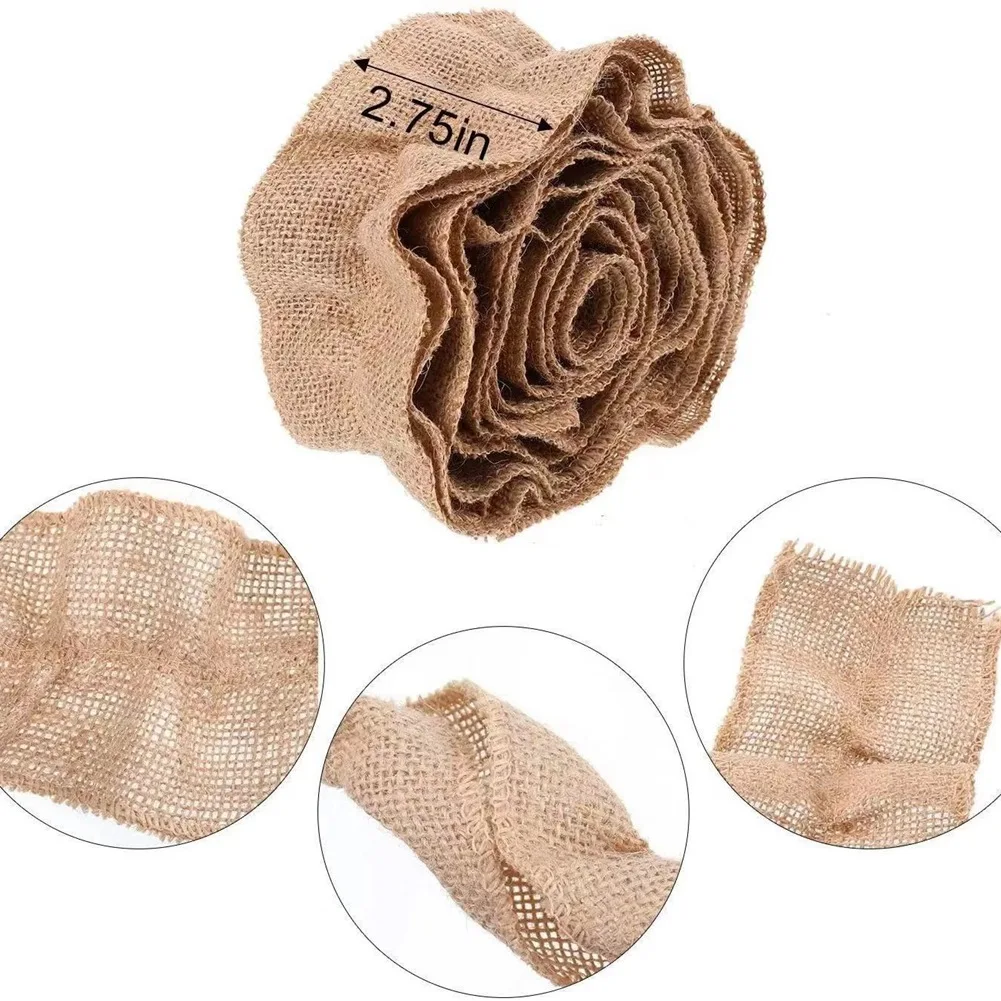 LICE-6 rotoli LED rustico albero di Natale ghirlanda nastro artigianale con luci a LED per decorazioni natalizie