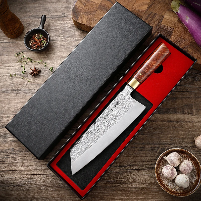 Professional Japanese Chef Knife Hand Forged Steel Fish Fruit Knife Butcher Meat Slicing Cleaver Kitchen Knife with Gift Box