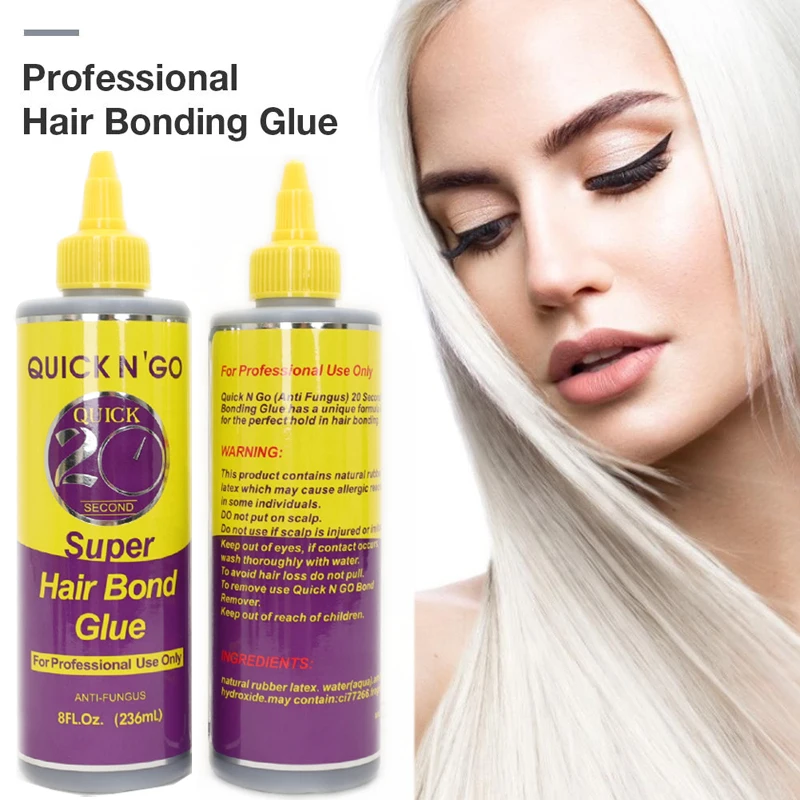 

20 Second Bonding Glue Quick Weave Hair Extension Styling Wig Making Hair Bond Glue Pro Waterproof Black Lash Adhesive Glue