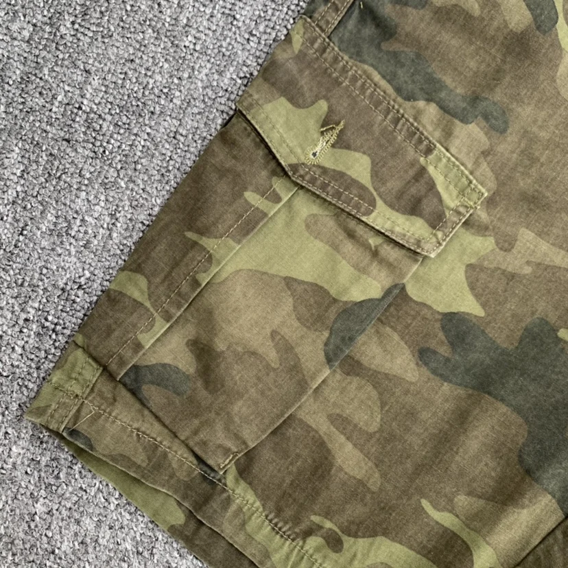 Sand Desert Jungle Camouflage Shorts for Men 2024 Summer Retro American Cotton Half Pants Youth Male Casual Straight Workwear