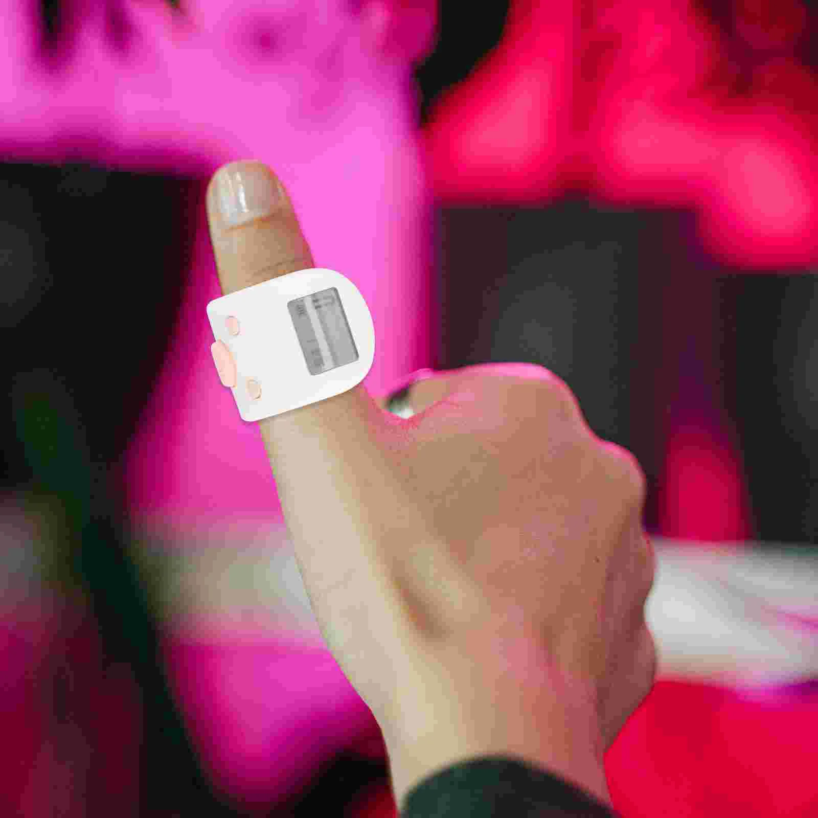 Chanting Counter Elektronische Vinger Siliconen Clicker voor Digitale Display Handleiding Roze Stille Tally