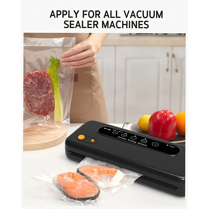 عبوة من لفات غلق المكنسة الكهربائية 3M: خالية من مادة BPA، متعددة المقاسات لتخزين المواد الغذائية المخصصة. مثالية للحفاظ على وجبة الإعدادية وسوس فيديو. Fo