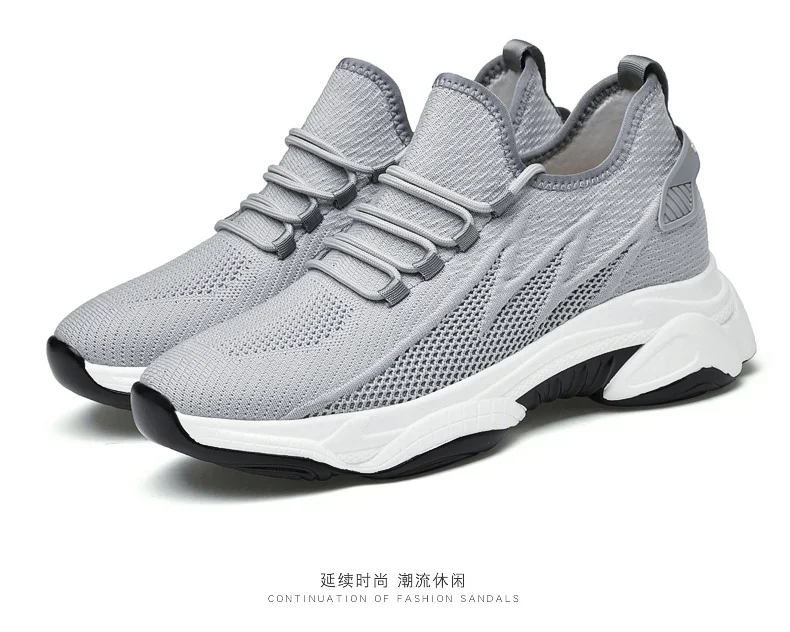 Sommer Männer Aufzug Schuhe Atmungsaktive Mesh Höhe Erhöhen Turnschuhe Männer Schuhe Innen Länge 7 cm Outdoor Freizeit Weiß Größere Schuhe – Detail 33