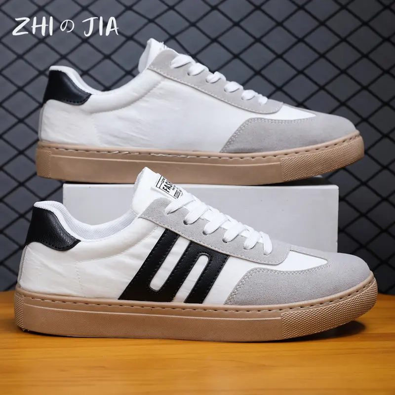 Zapatillas deportivas ligeras para exteriores para hombre, calzado de viaje, 39-48 talla grande, color blanco, para primavera y verano, novedad de 2025