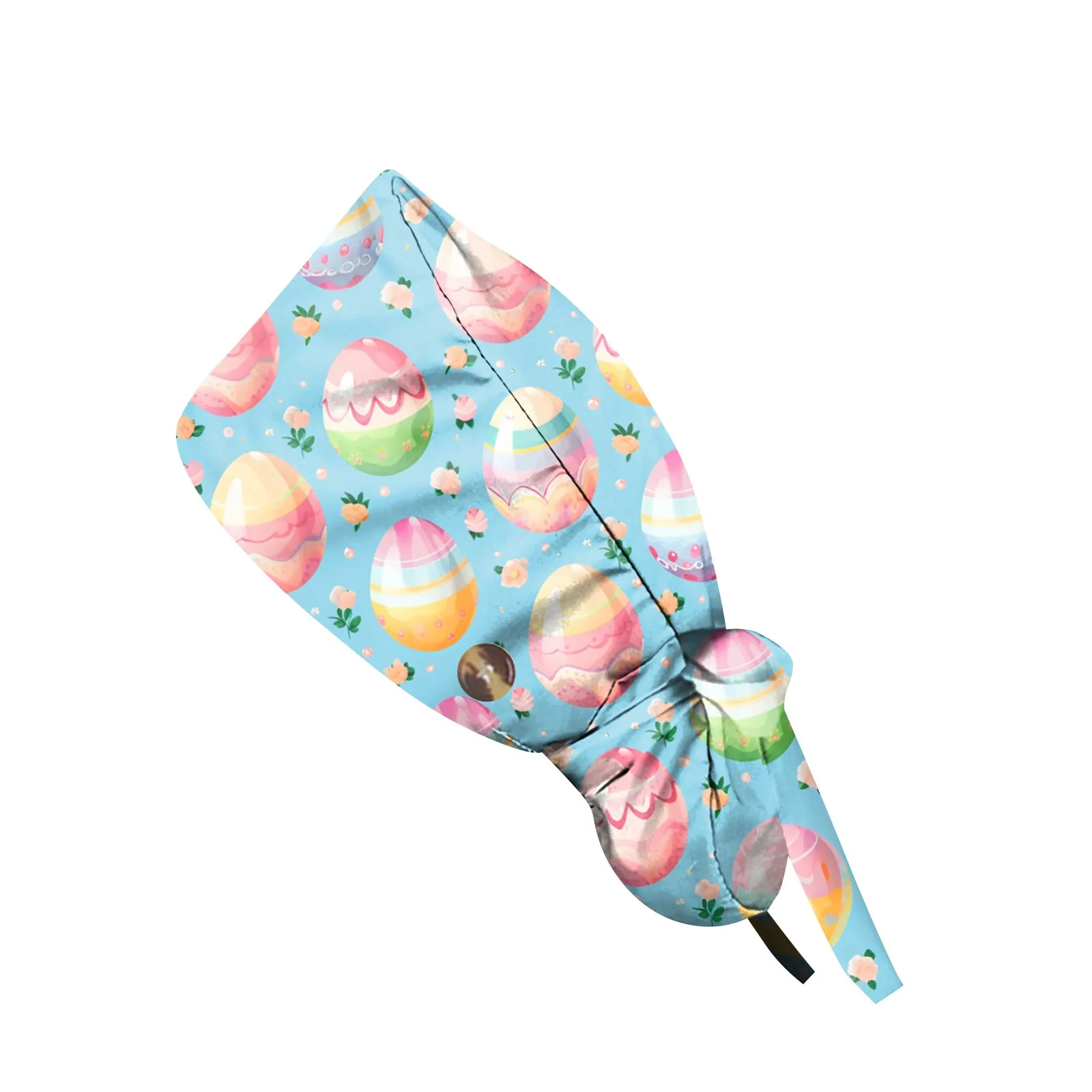 手術用ヘッドギア帽子ナースキャップバンダナプリントイースターハットソフト通気性外科用キャップ帽子病院アクセサリー