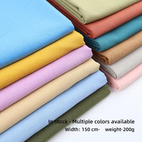 100% Cotton Canvas Fabric Cloth For DIY Embroidery Needlework Sewing Handmade Crafting Fabric Weight‌ GSM 200g