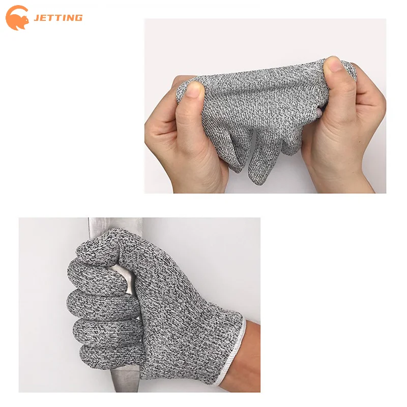 1 زوج متعدد الأغراض HPPE المستوى 5 قفازات أمان مضادة للقطع صناعة عالية القوة المطبخ البستنة المضادة للخدش أداة قطع الزجاج #6