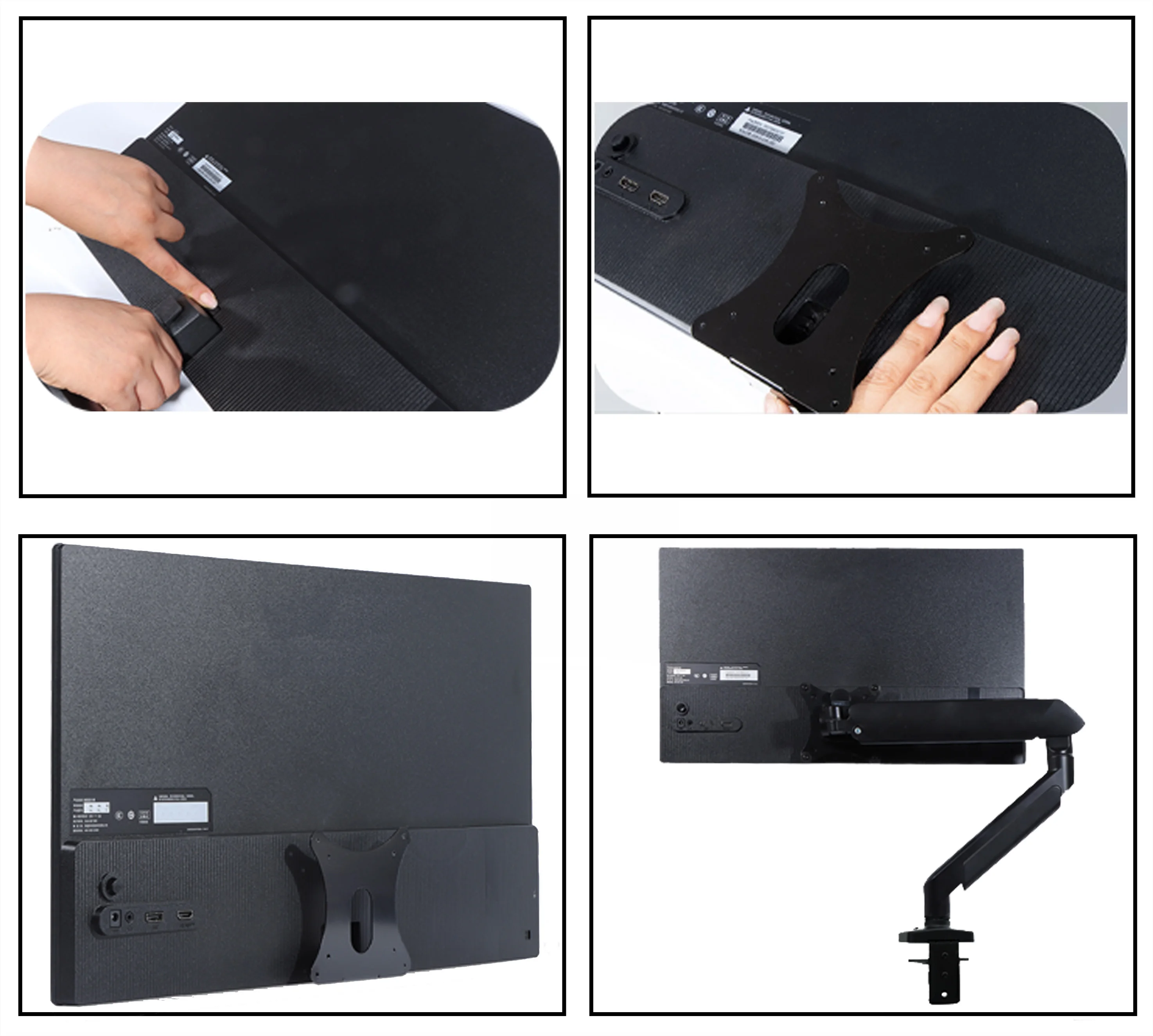 VESA Wall Mount Adapter for MSI MP242L MP243L MP252L Monitor Bracket Mounts to Stand / Arm / Desk Mount