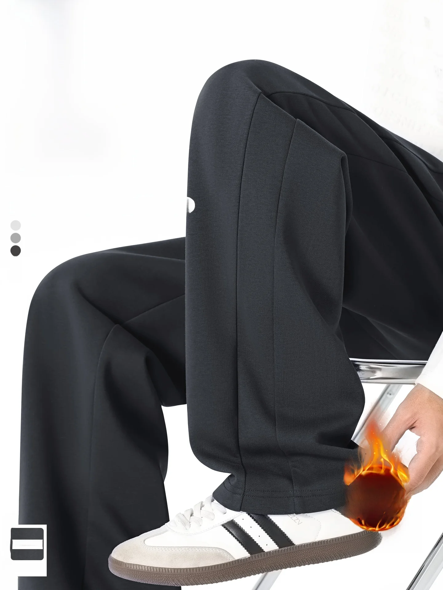 

Мужские повседневные брюки на флисовой подкладке, теплые прямые брюки в американском стиле, осенне-зимняя одежда, удобные хлопковые брюки...